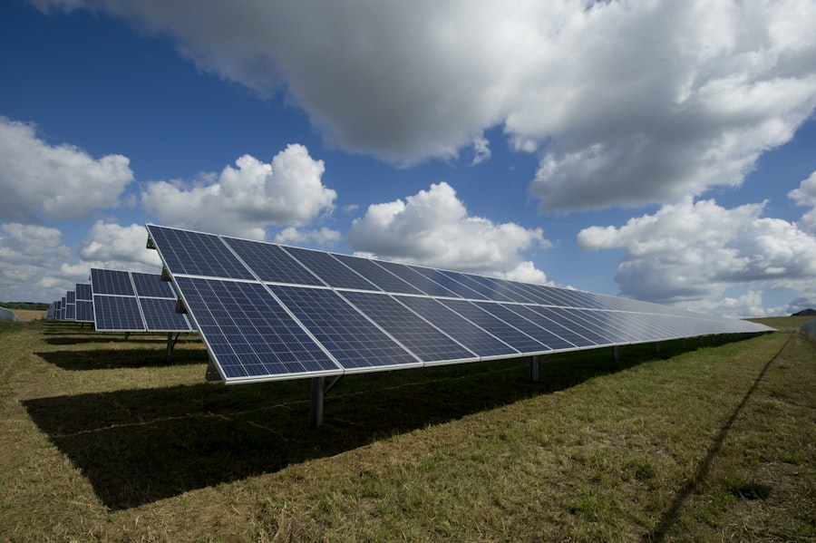 Modern factory with solar panels representing sustainable industrial transformation